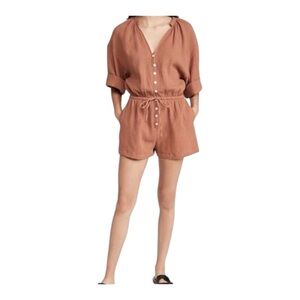 Z Supply Romper Vintage Brown Zephyr Gauze- S NWT